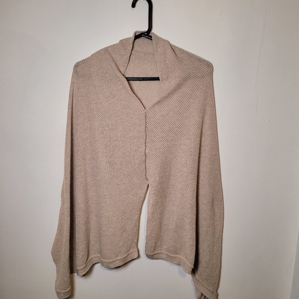 Elegant Cream Knit Wrap